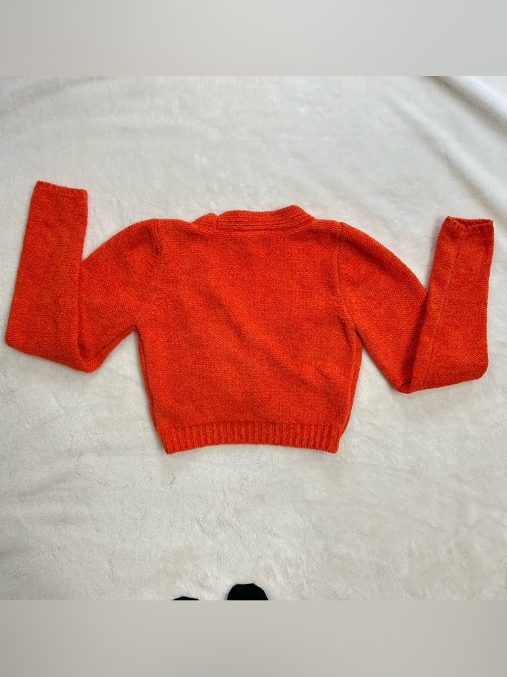 Urban Outfitters Dina Cropped Cardigan Size Medium Orange - Picture 2 of 6